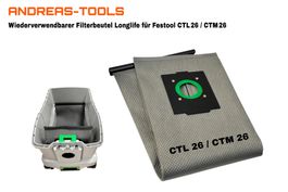Wiederverwendbarer Filterbeutel Longlife für Festool CTL 26